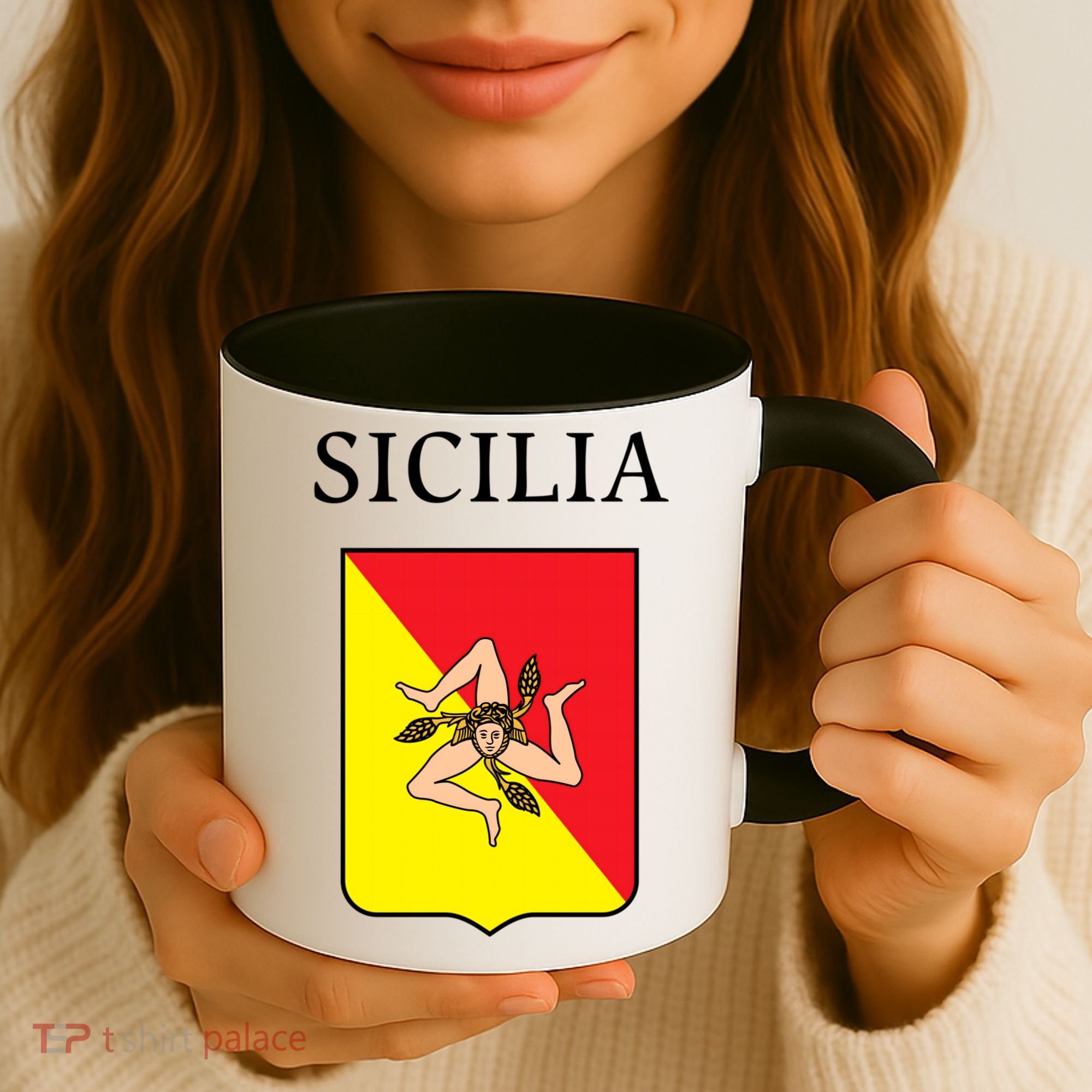 Sicilia Flag Sicily Palermo Italy Gift Coffee Mug