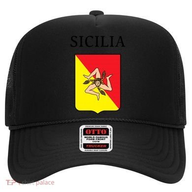 Sicilia Flag Sicily Palermo Italy Gift Hat