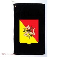 Sicilia Flag Sicily Palermo Italy Gift Golf Towel thumb 0
