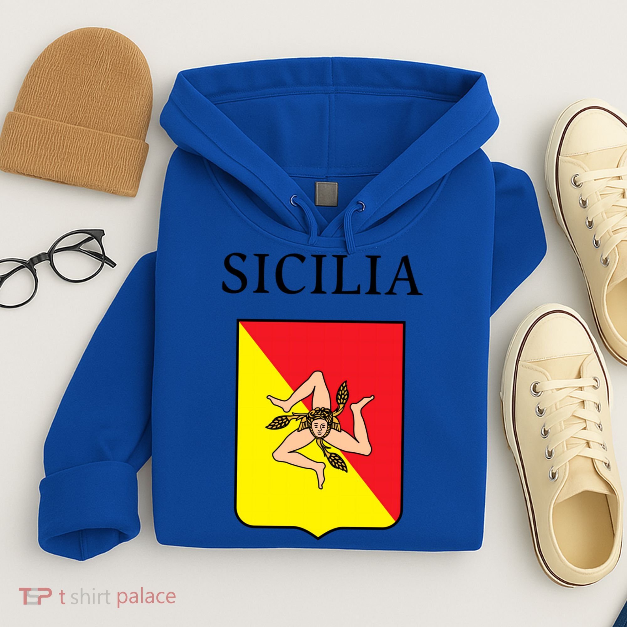 Sicilia Flag Sicily Palermo Italy Gift Hoodie
