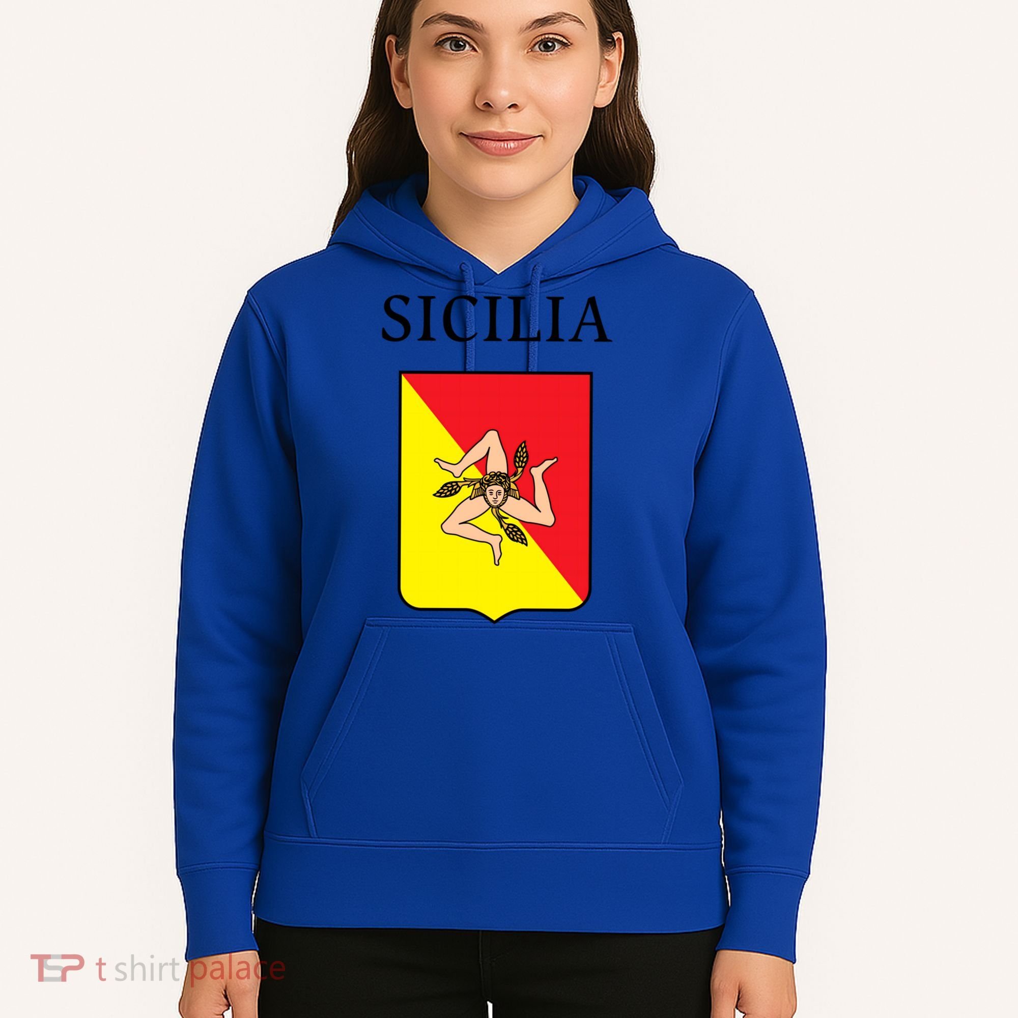 Sicilia Flag Sicily Palermo Italy Gift Hoodie