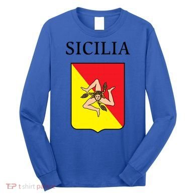 Sicilia Flag Sicily Palermo Italy Gift Long Sleeve Shirt