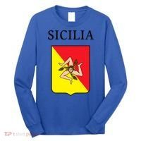 Sicilia Flag Sicily Palermo Italy Gift Long Sleeve Shirt thumb 0