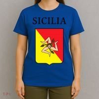 Sicilia Flag Sicily Palermo Italy Gift T-Shirt thumb 4