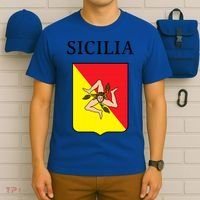Sicilia Flag Sicily Palermo Italy Gift T-Shirt thumb 6