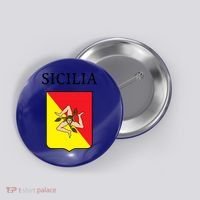 Sicilia Flag Sicily Palermo Italy Gift Button thumb 0
