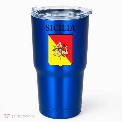 Sicilia Flag Sicily Palermo Italy Gift Tumbler