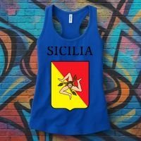 Sicilia Flag Sicily Palermo Italy Gift Women's Tank Top thumb 3