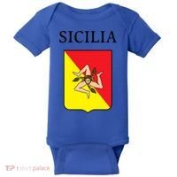 Sicilia Flag Sicily Palermo Italy Gift Baby Bodysuit thumb 0