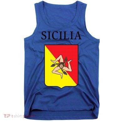 Sicilia Flag Sicily Palermo Italy Gift Tank Top