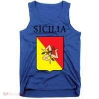Sicilia Flag Sicily Palermo Italy Gift Tank Top thumb 0