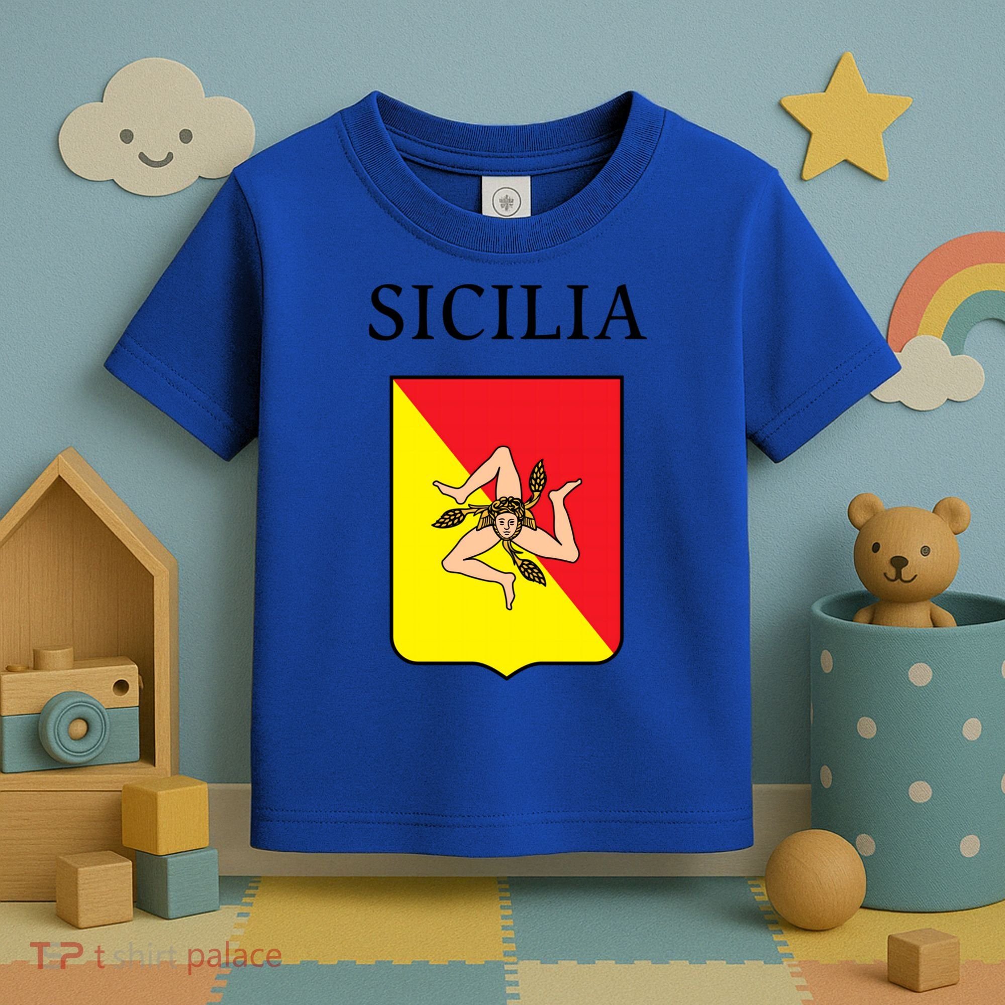 Sicilia Flag Sicily Palermo Italy Gift Toddler T-Shirt