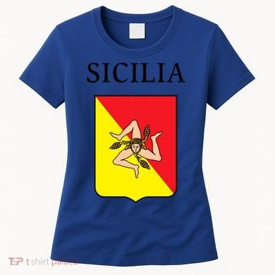 Sicilia Flag Sicily Palermo Italy Gift Women's T-Shirt