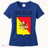 Sicilia Flag Sicily Palermo Italy Gift Women's T-Shirt thumb 0