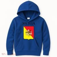 Sicilia Flag Sicily Palermo Italy Gift Kids Hoodie thumb 0