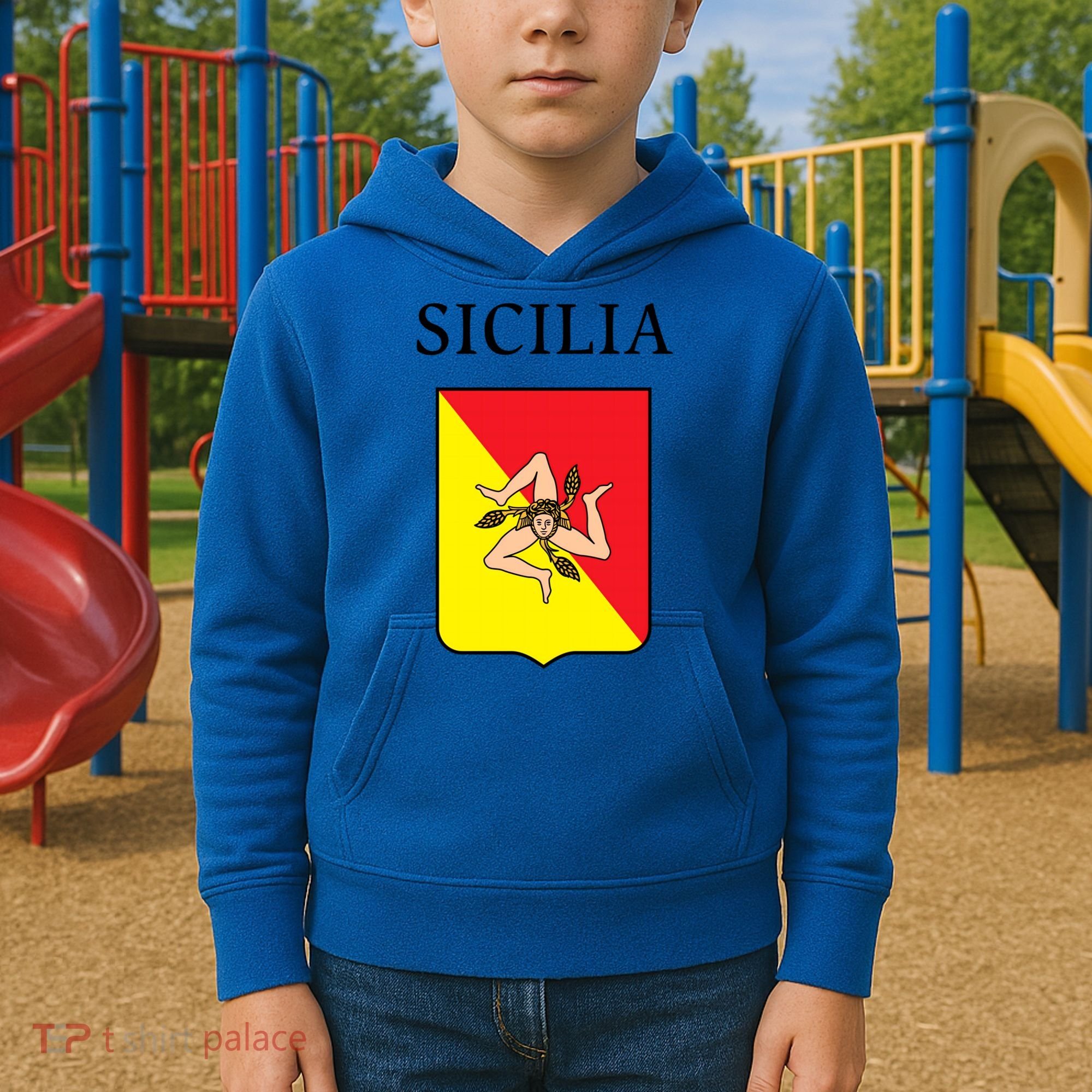 Sicilia Flag Sicily Palermo Italy Gift Kids Hoodie