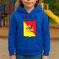 Sicilia Flag Sicily Palermo Italy Gift Kids Hoodie thumb 3