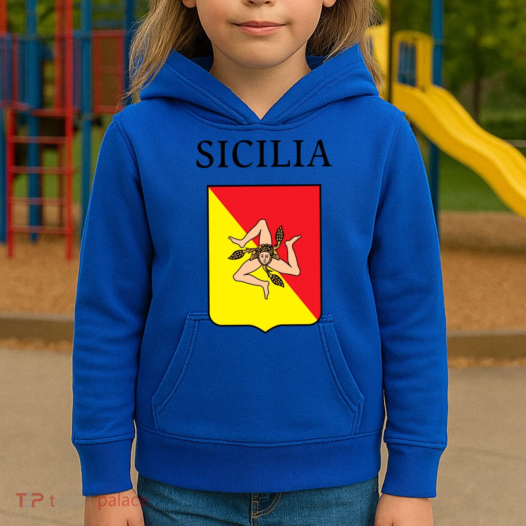 Sicilia Flag Sicily Palermo Italy Gift Kids Hoodie