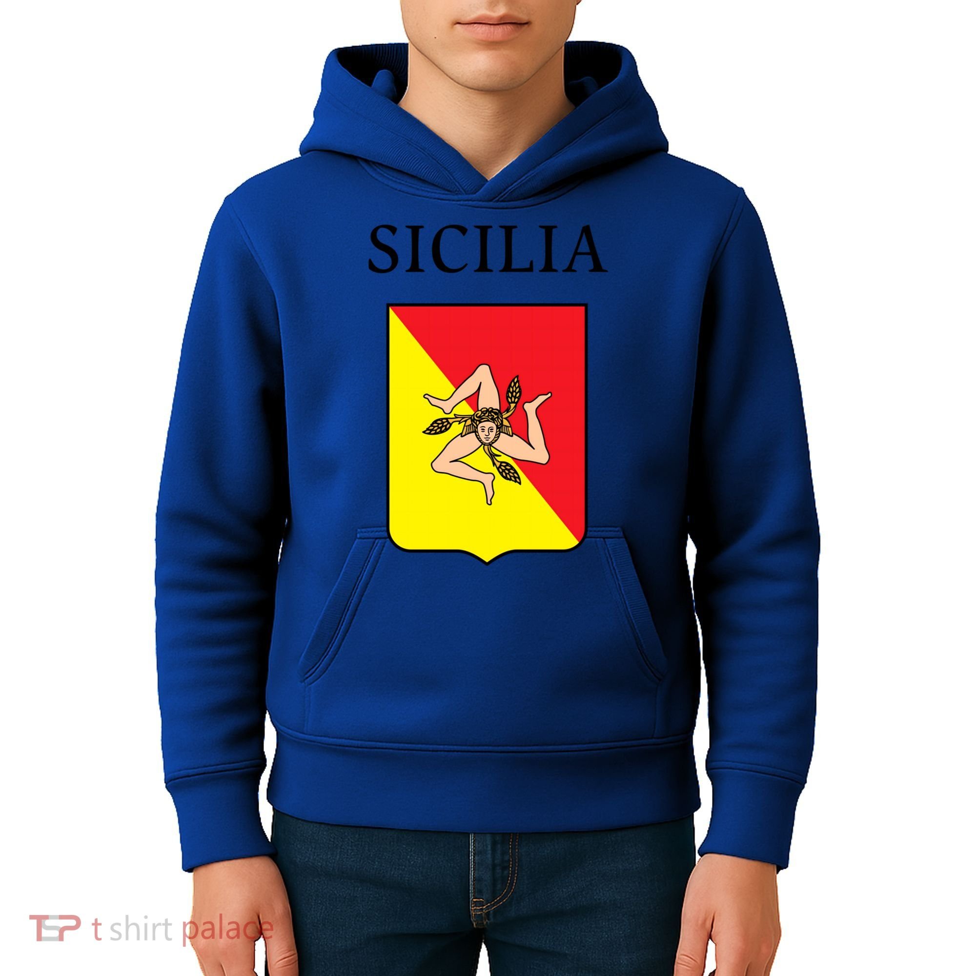 Sicilia Flag Sicily Palermo Italy Gift Kids Hoodie