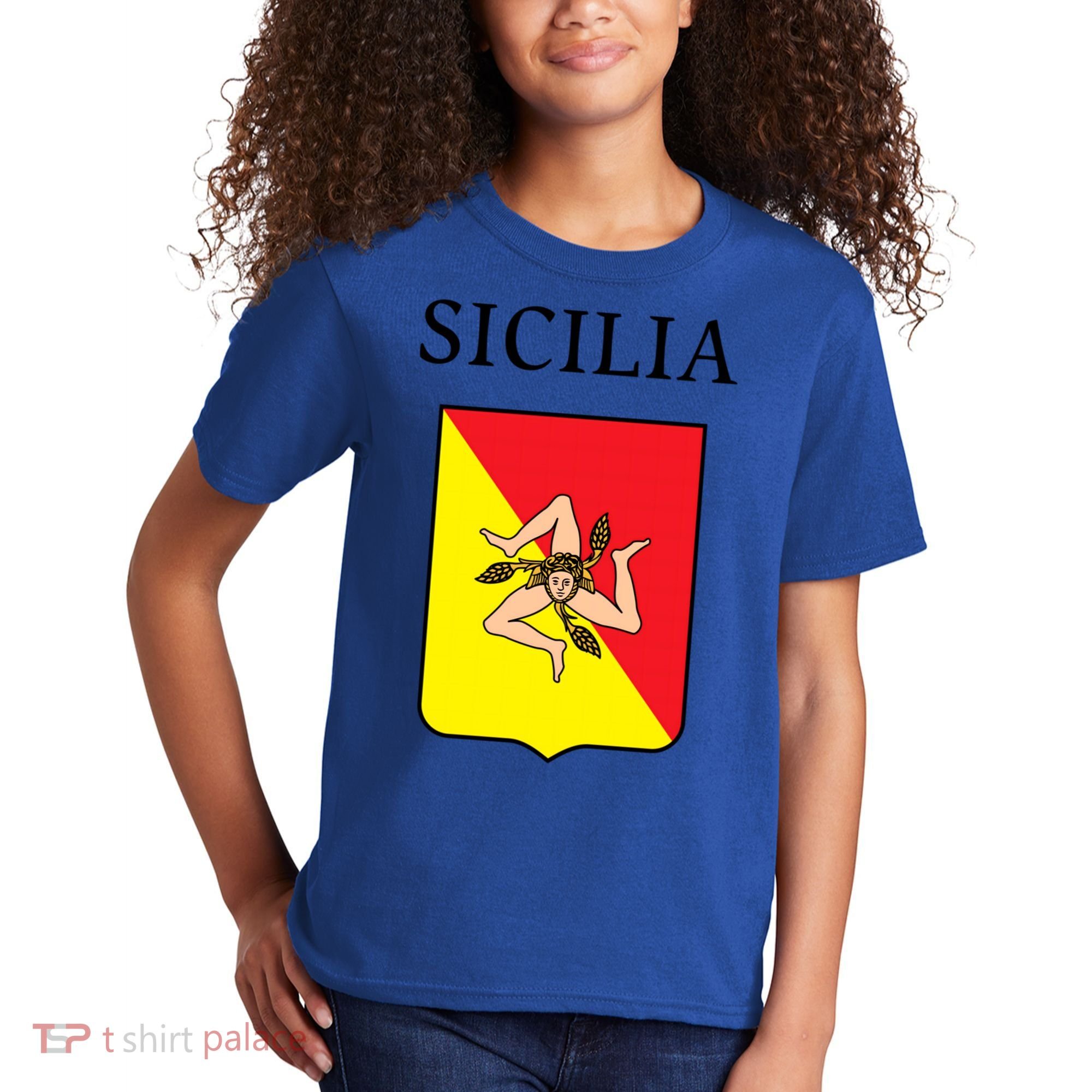 Sicilia Flag Sicily Palermo Italy Gift Kids T-Shirt