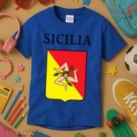 Sicilia Flag Sicily Palermo Italy Gift Kids T-Shirt thumb 3