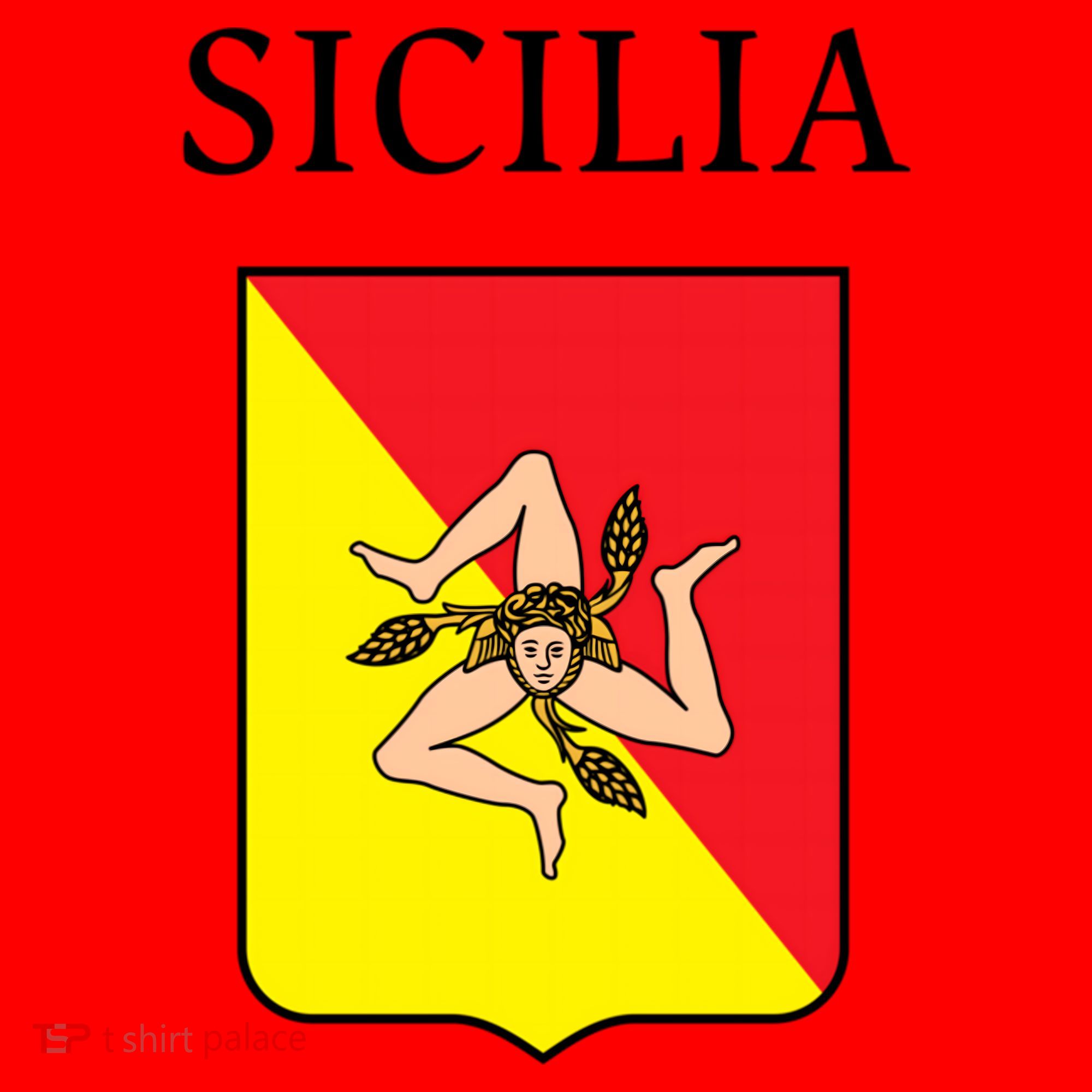 Sicilia Flag Sicily Palermo Italy Gift Santa Hat