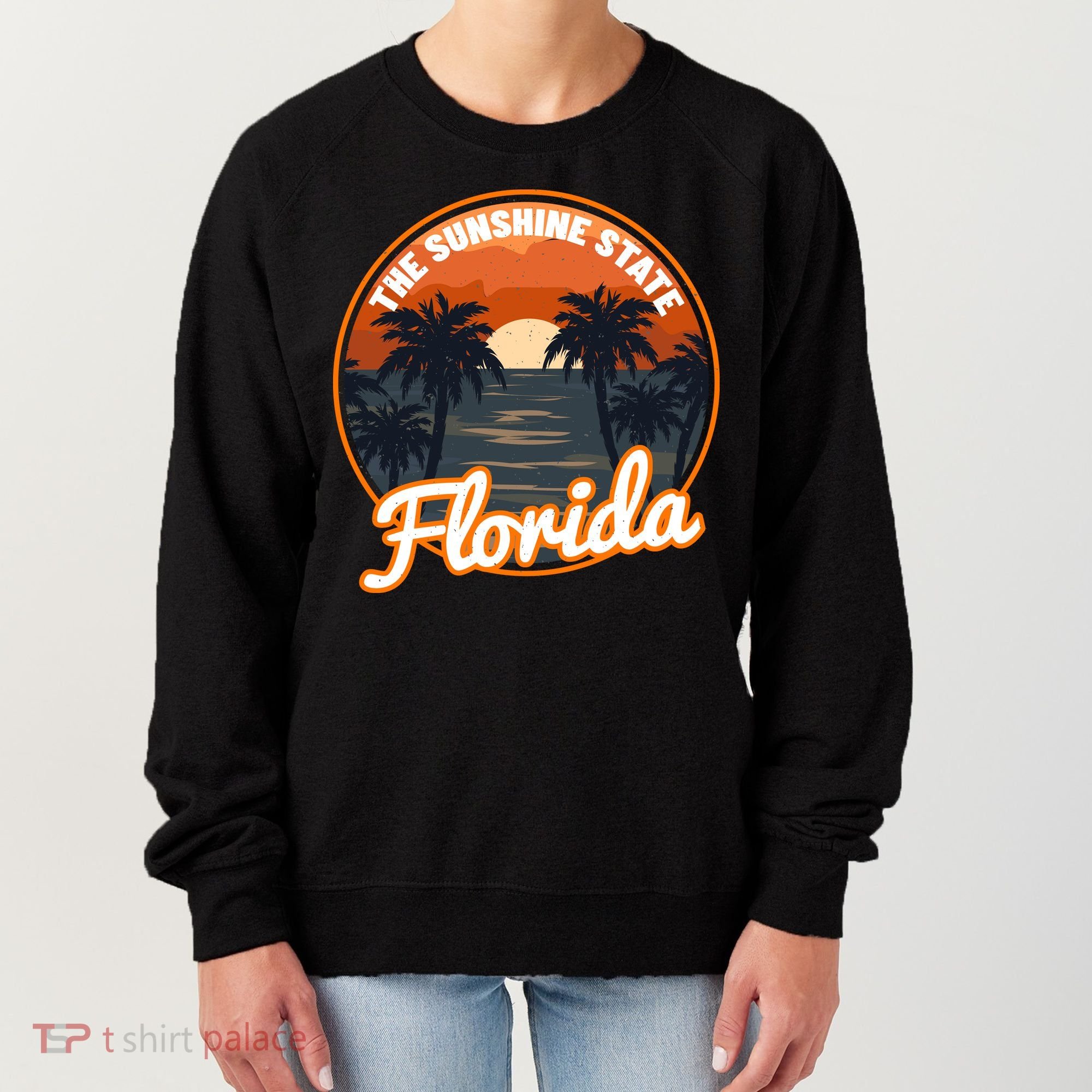 Surfing Florida Sunshine State Sunset Beach Gift Women's Sweatshirt