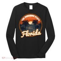 Surfing Florida Sunshine State Sunset Beach Gift Long Sleeve Shirt thumb 0