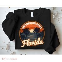 Surfing Florida Sunshine State Sunset Beach Gift Sweatshirt thumb 2