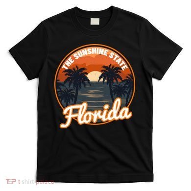 Surfing Florida Sunshine State Sunset Beach Gift T-Shirt