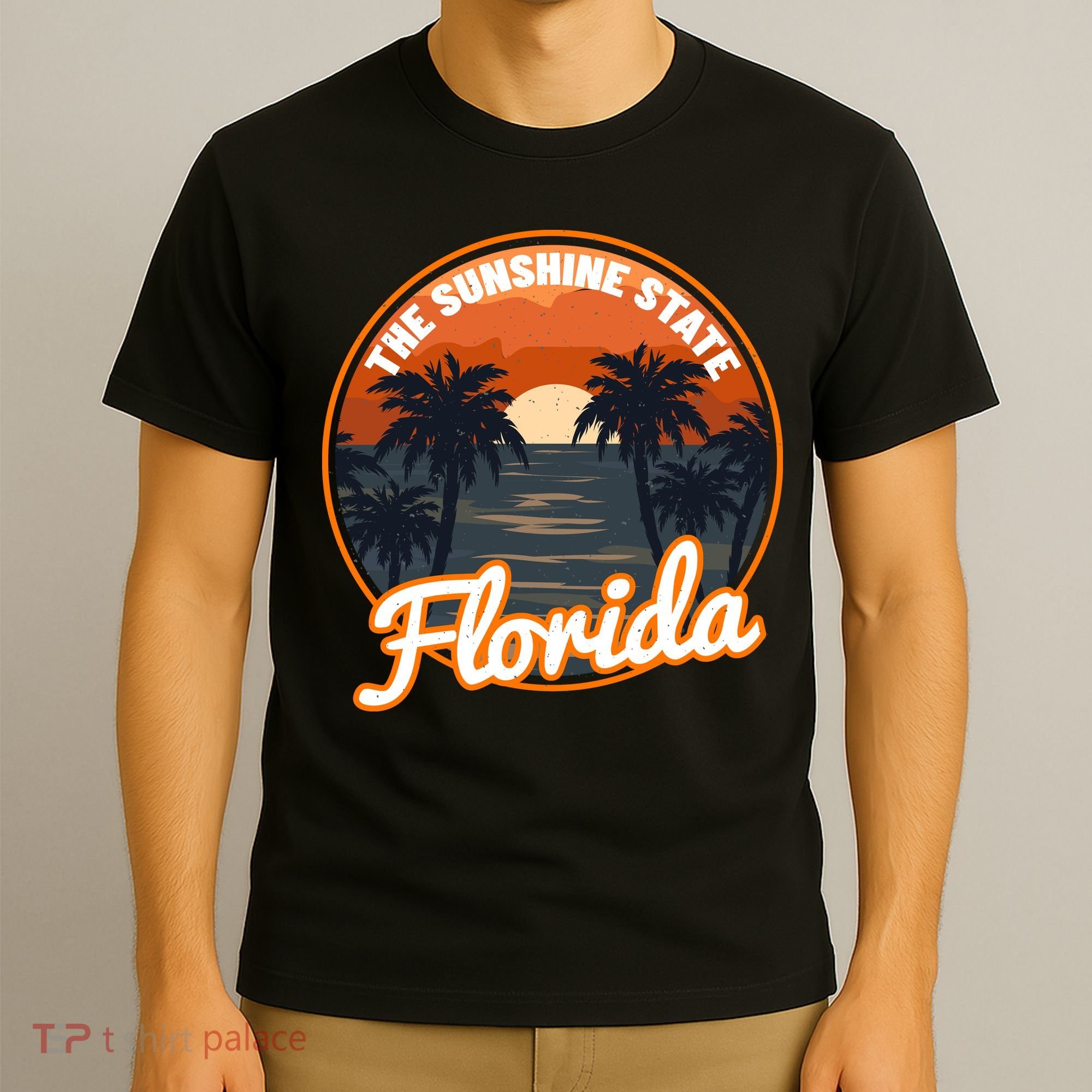 Surfing Florida Sunshine State Sunset Beach Gift T-Shirt