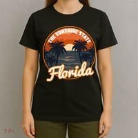 Surfing Florida Sunshine State Sunset Beach Gift T-Shirt thumb 4