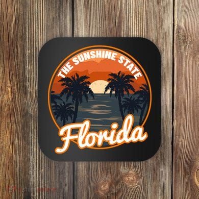 Surfing Florida Sunshine State Sunset Beach Gift Coaster