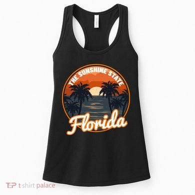 Surfing Florida Sunshine State Sunset Beach Gift Women's Tank Top