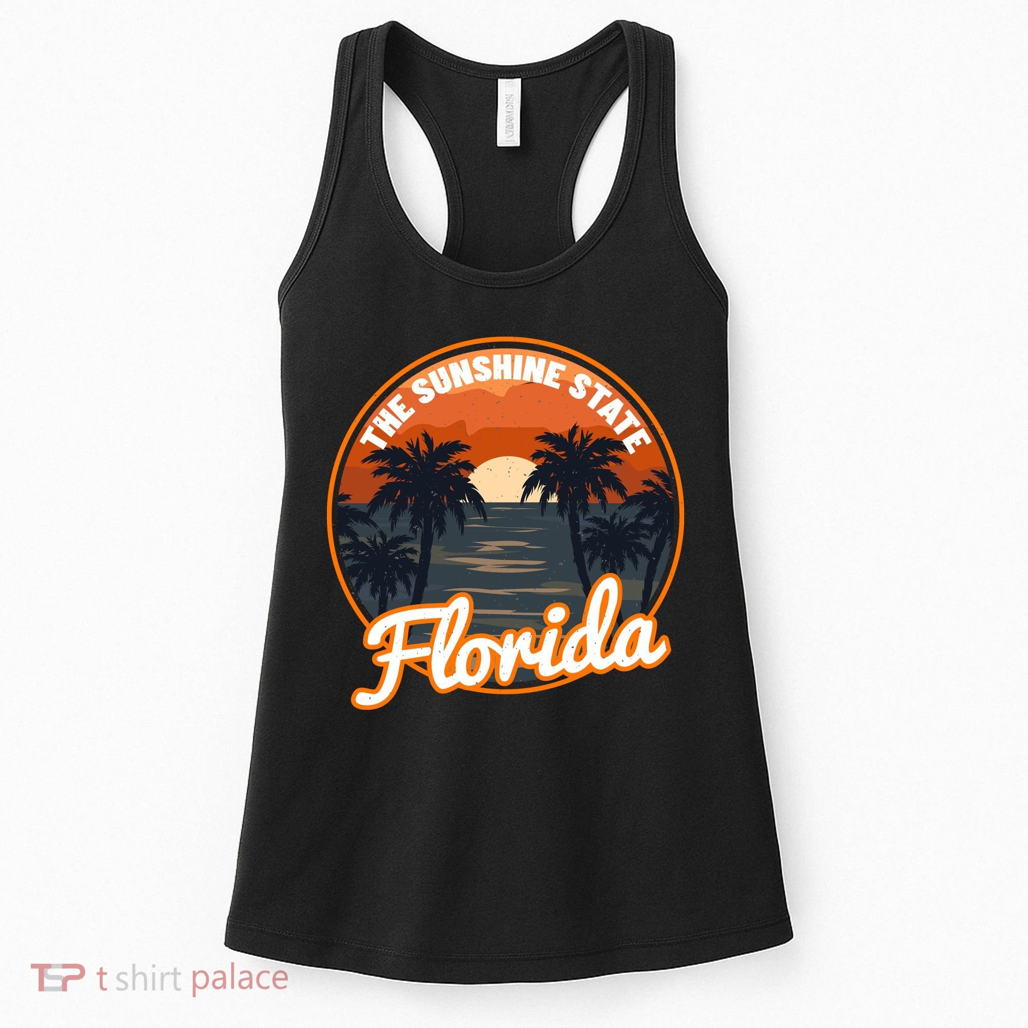 Surfing Florida Sunshine State Sunset Beach Gift Women's Tank Top