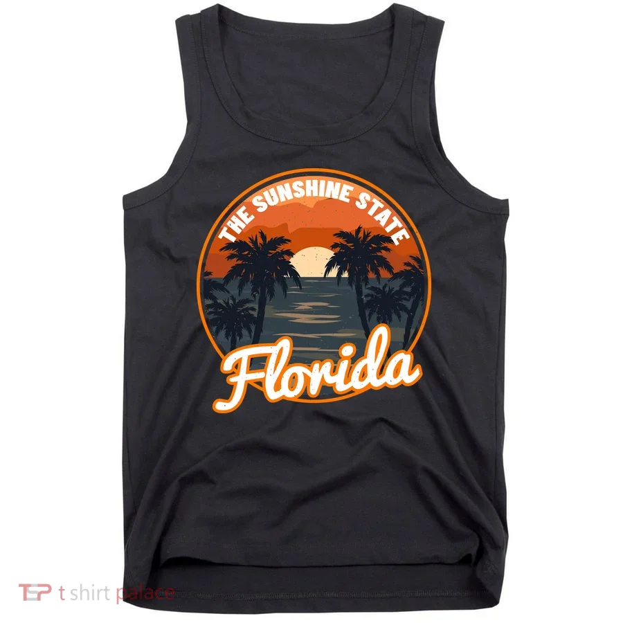 Surfing Florida Sunshine State Sunset Beach Gift Tank Top