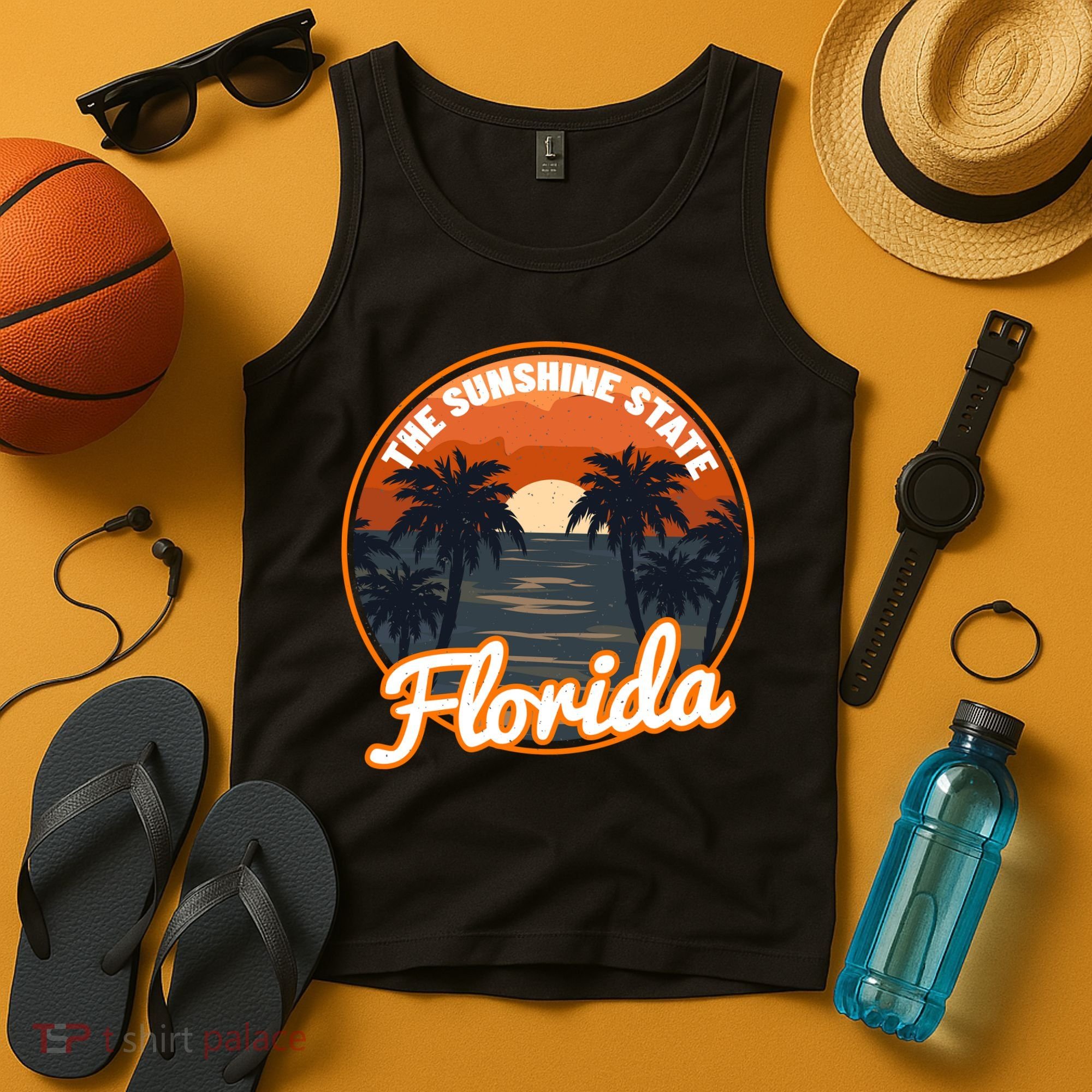 Surfing Florida Sunshine State Sunset Beach Gift Tank Top