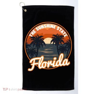 Surfing Florida Sunshine State Sunset Beach Gift Golf Towel
