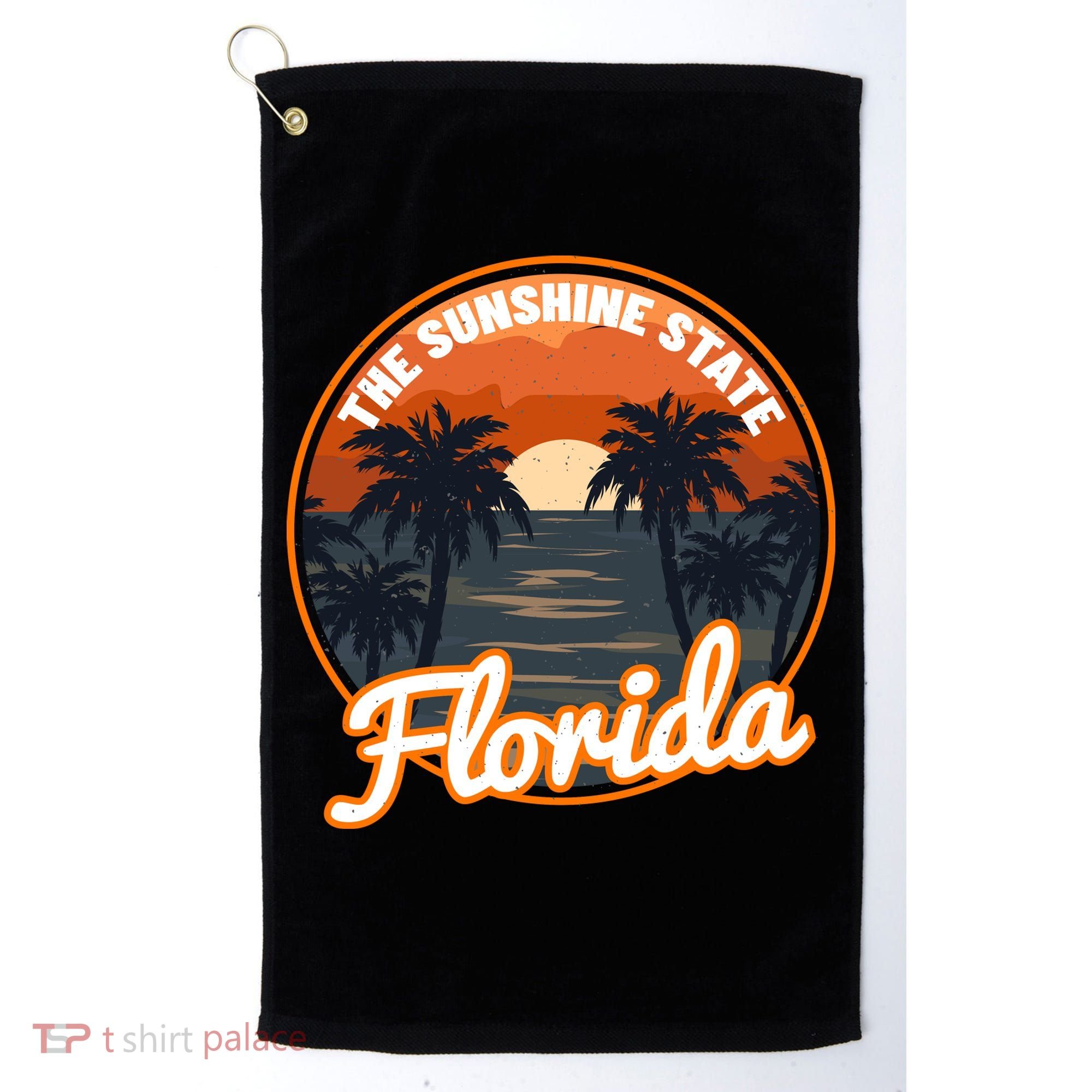 Surfing Florida Sunshine State Sunset Beach Gift Golf Towel