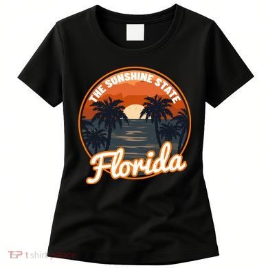 Surfing Florida Sunshine State Sunset Beach Gift Women's T-Shirt