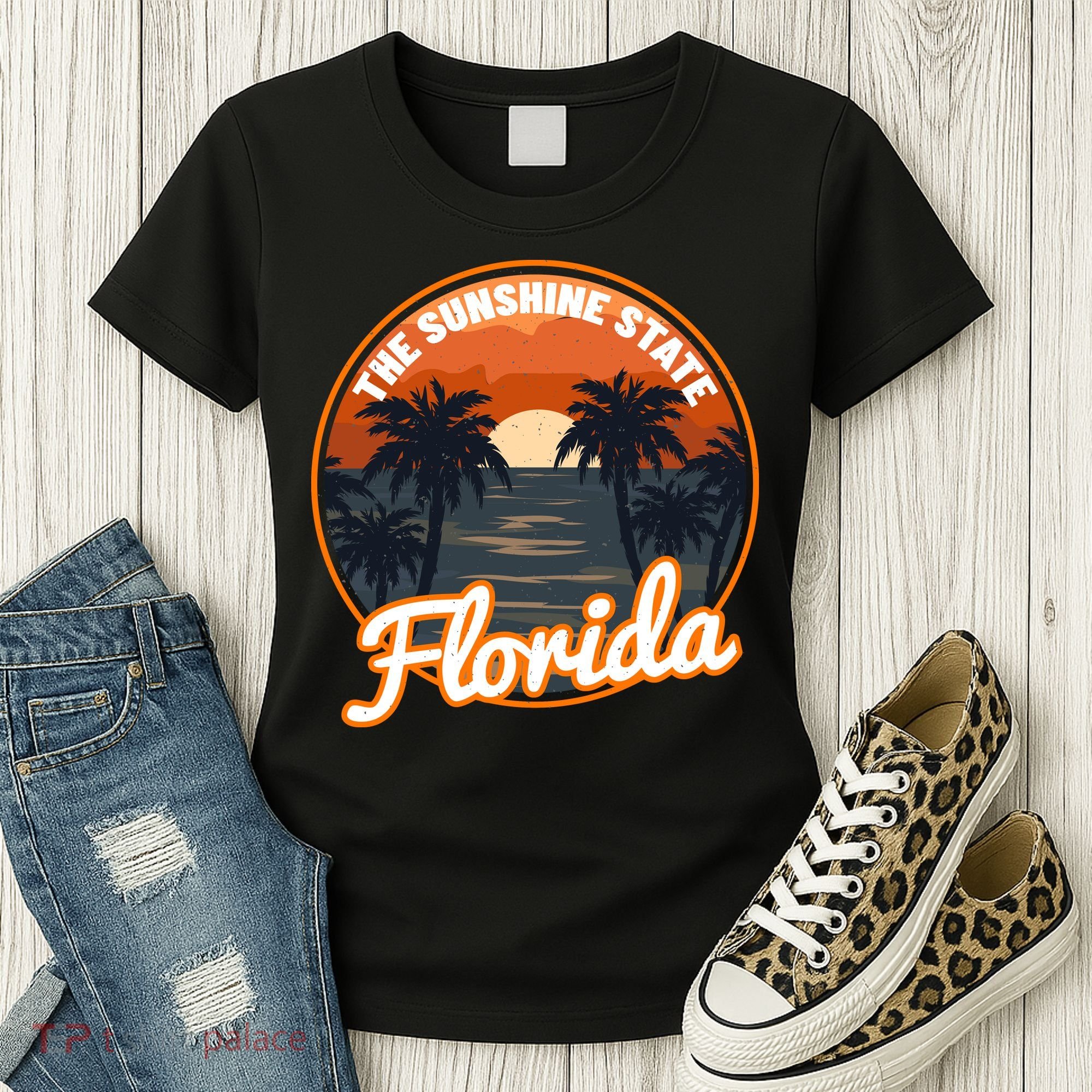 Surfing Florida Sunshine State Sunset Beach Gift Women's T-Shirt