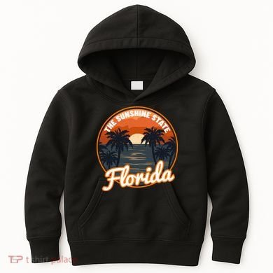 Surfing Florida Sunshine State Sunset Beach Gift Kids Hoodie