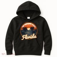 Surfing Florida Sunshine State Sunset Beach Gift Kids Hoodie thumb 0
