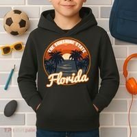 Surfing Florida Sunshine State Sunset Beach Gift Kids Hoodie thumb 2