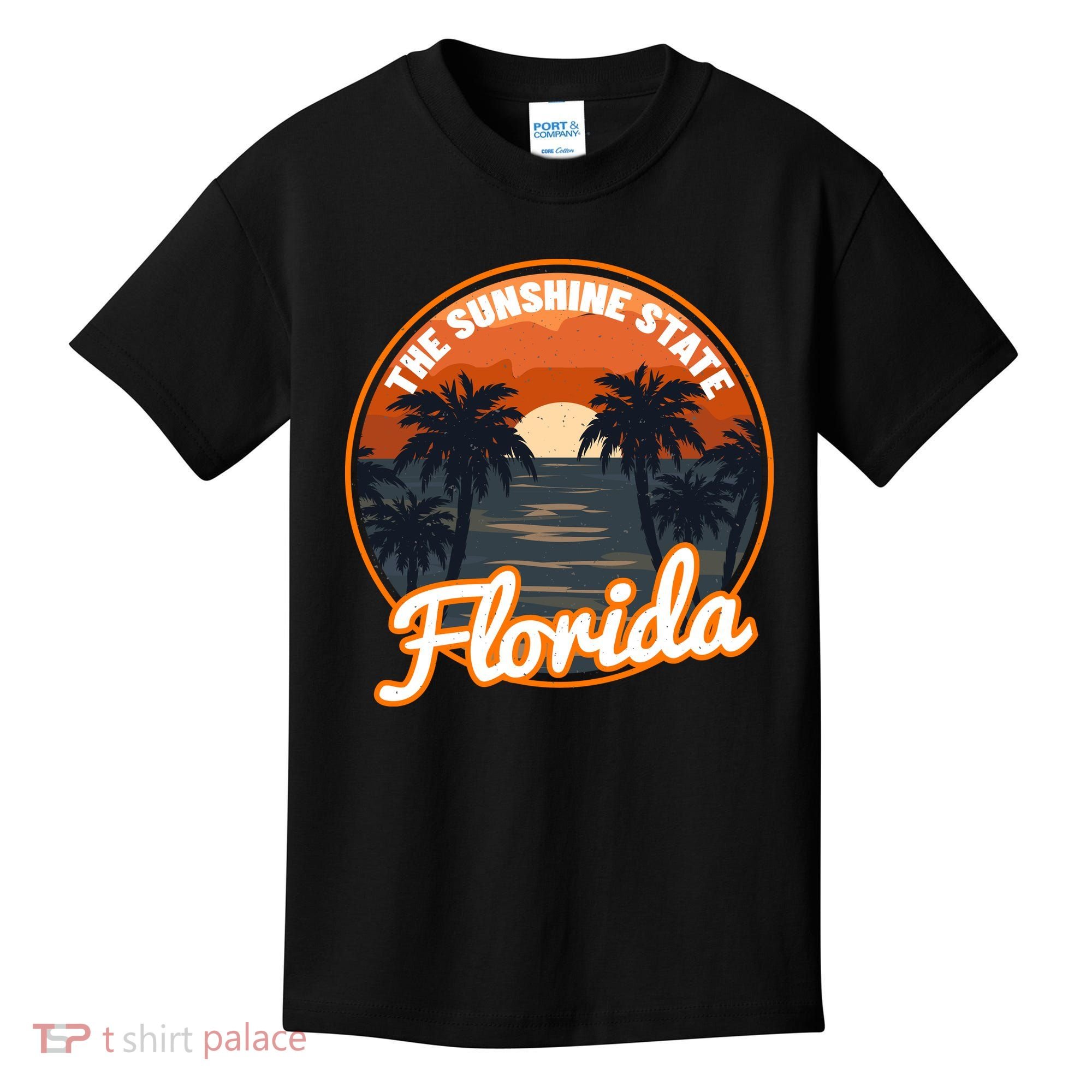 Surfing Florida Sunshine State Sunset Beach Gift Kids T-Shirt