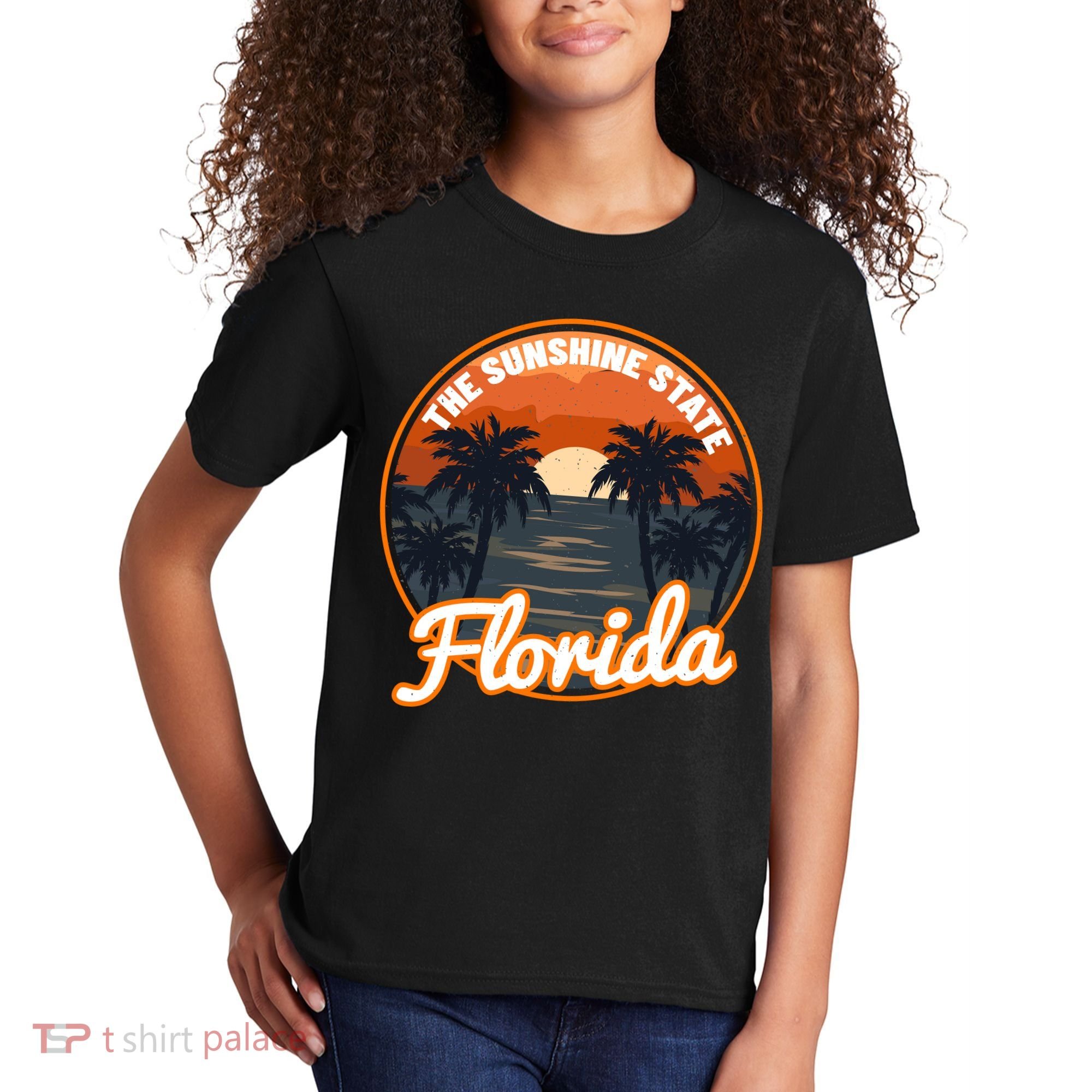Surfing Florida Sunshine State Sunset Beach Gift Kids T-Shirt