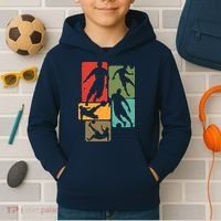Soccer For Soccer Player | Retro Boys Soccer Kids Hoodie thumb 2