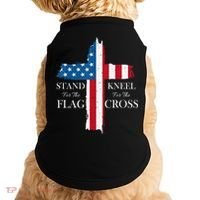 Stand For The Flag Kneel For The Cross Doggie Tank thumb 0