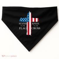 Stand For The Flag Kneel For The Cross USA-Made Doggie Bandana thumb 0
