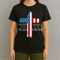 Stand For The Flag Kneel For The Cross T-Shirt thumb 4